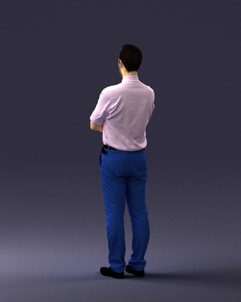 Guy in purple shirt 0470 3D model_15