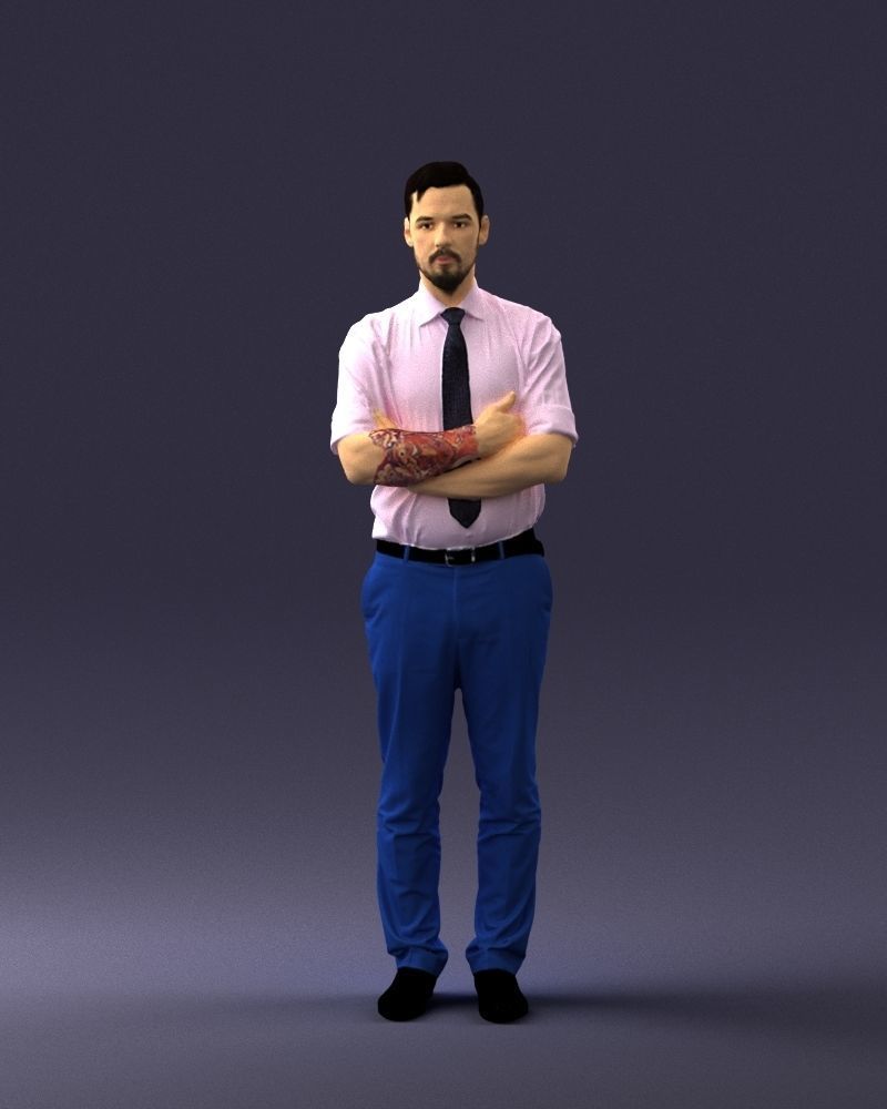 Guy in purple shirt 0470 3D model_36
