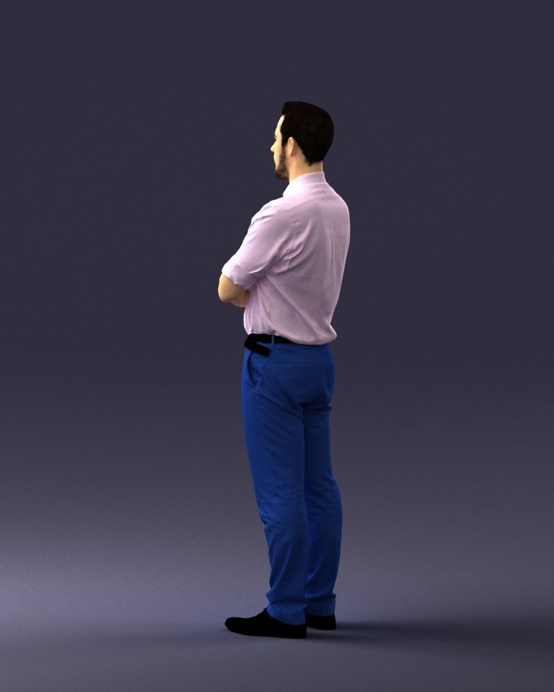 Guy in purple shirt 0470 3D model_12