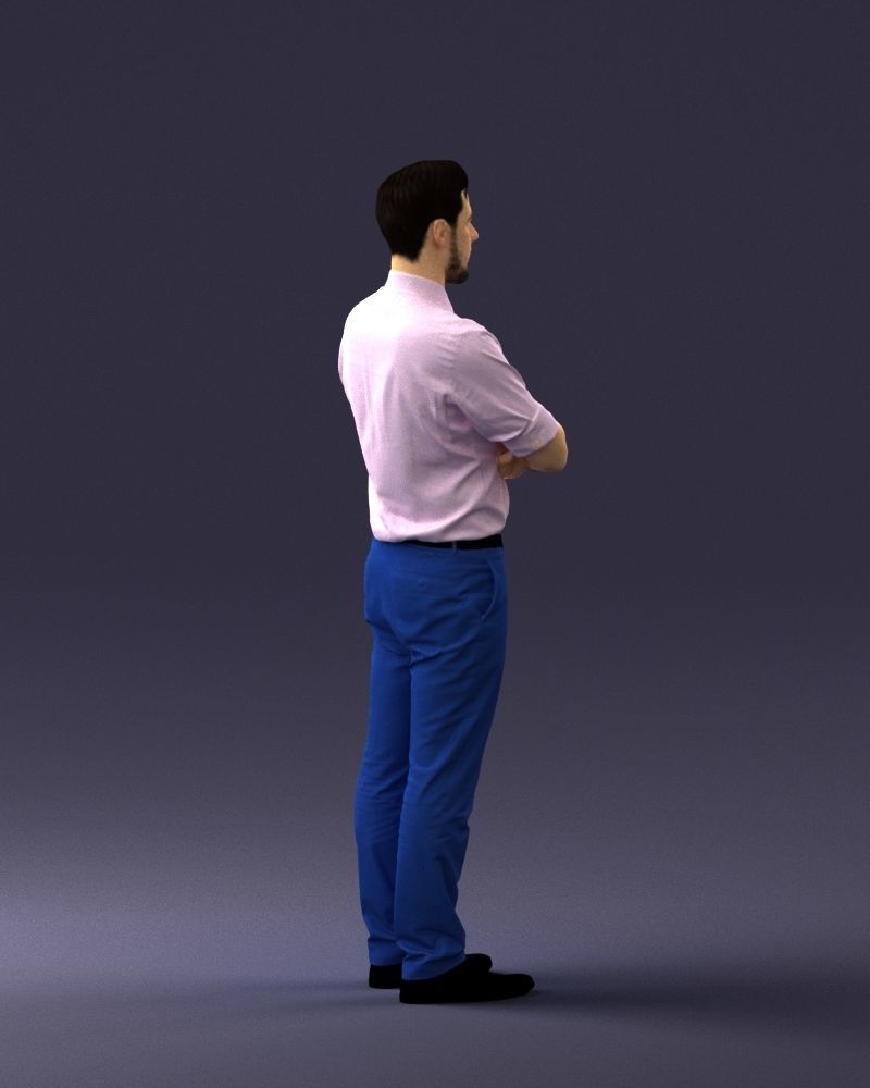 Guy in purple shirt 0470 3D model_24