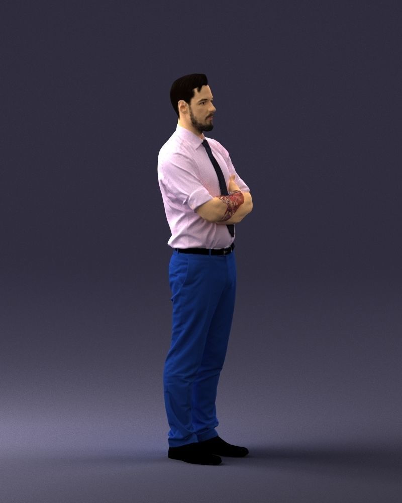 Guy in purple shirt 0470 3D model_30