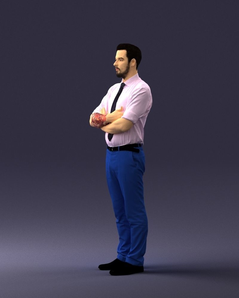 Guy in purple shirt 0470 3D model_6