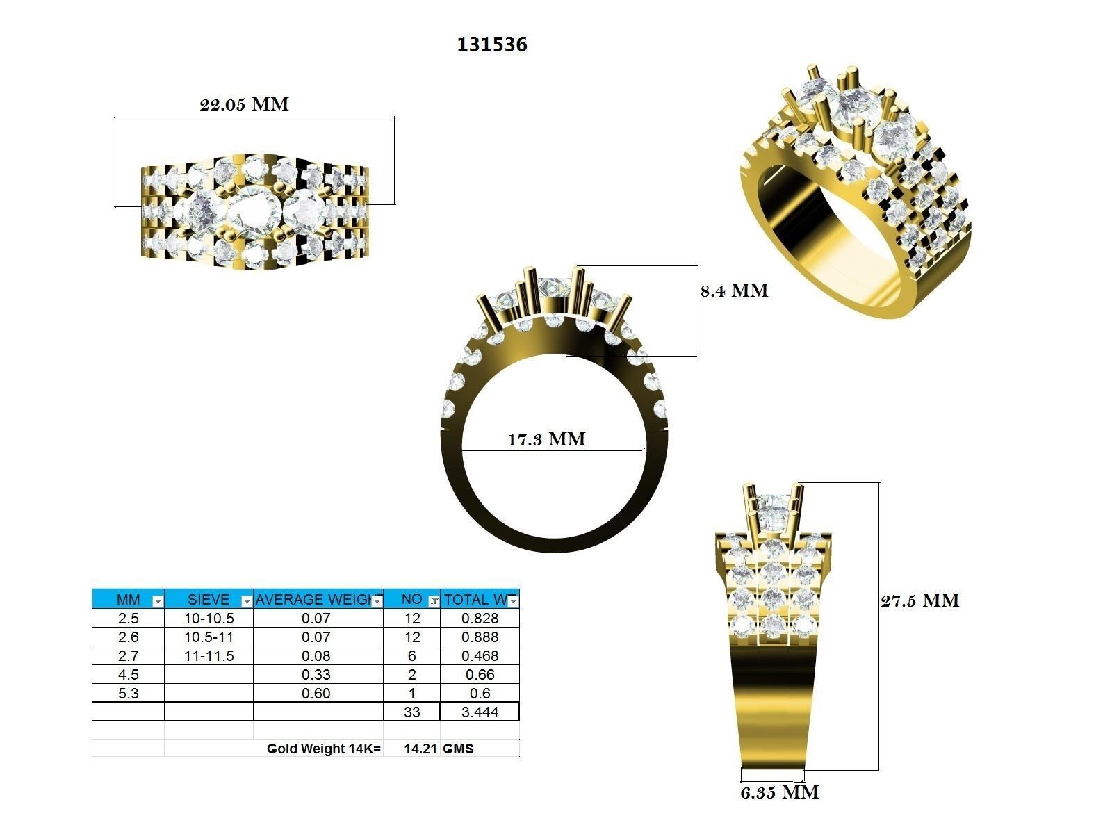 Ring - 131536 3D print model_12