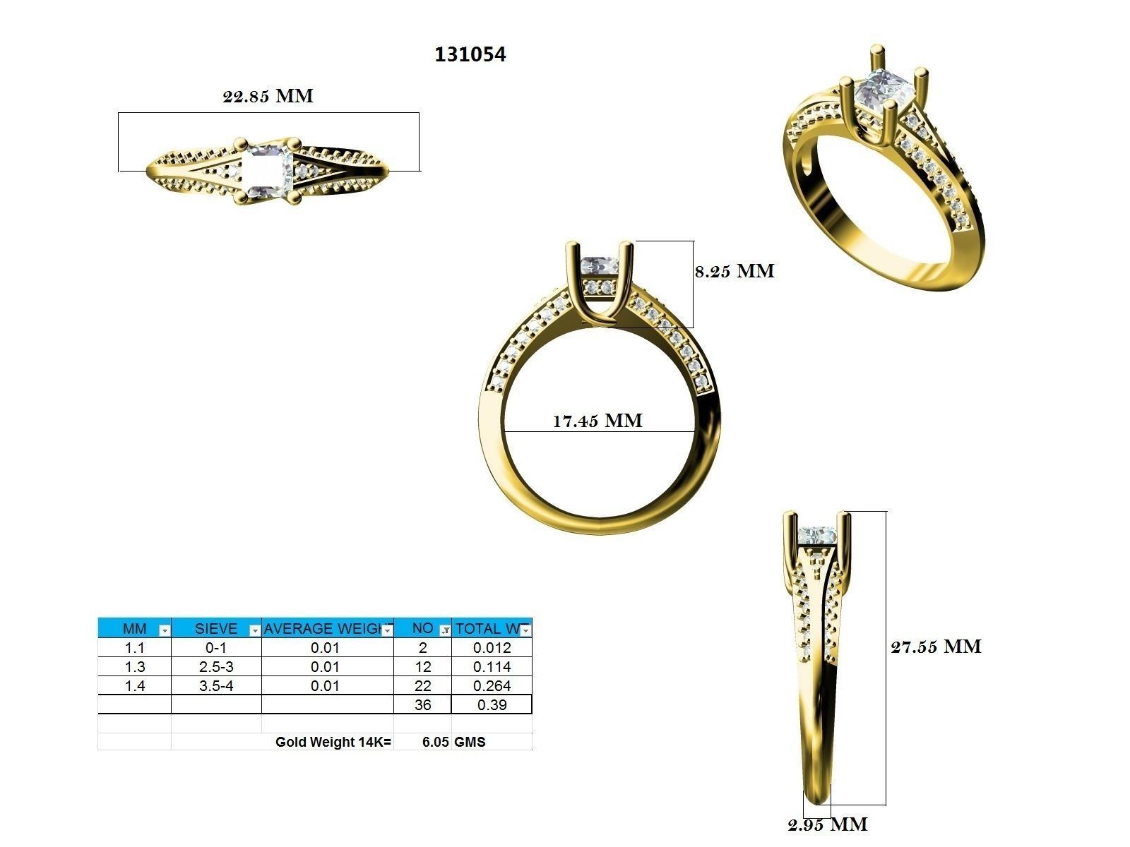 Ring - 131054 3D print model_12