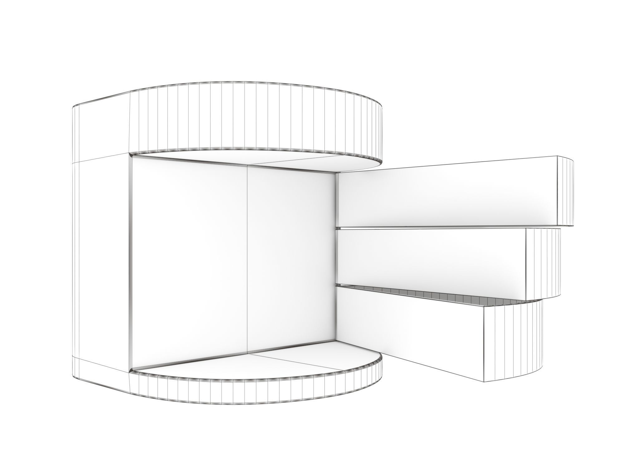 Desktop Organizer 3D model_14