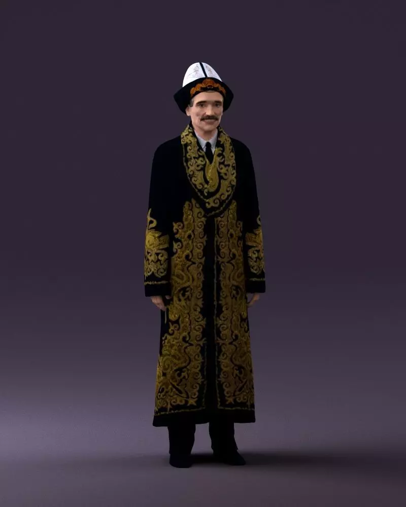 Man in kazakh suit 0439 3D Print Ready 3D print model
