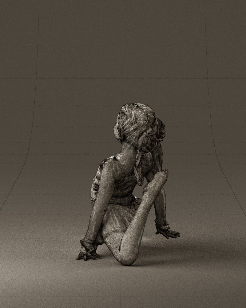 Gymnastics girl in pink 0442 3D model_20