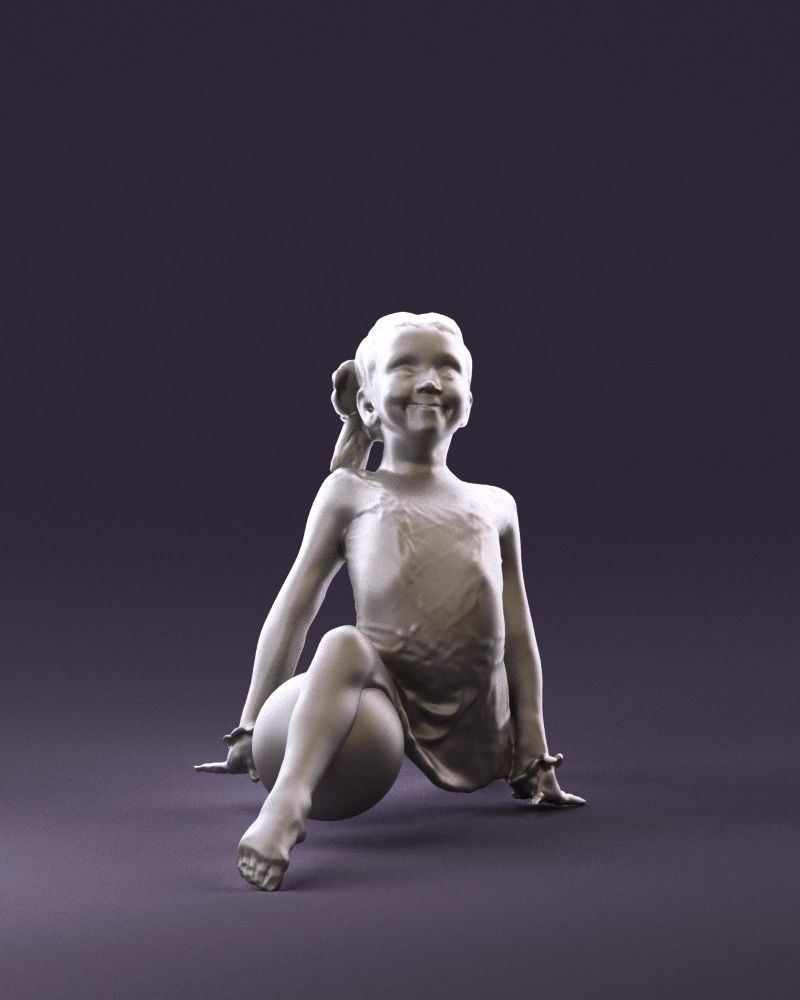 Gymnastics girl in pink 0442 3D model_31