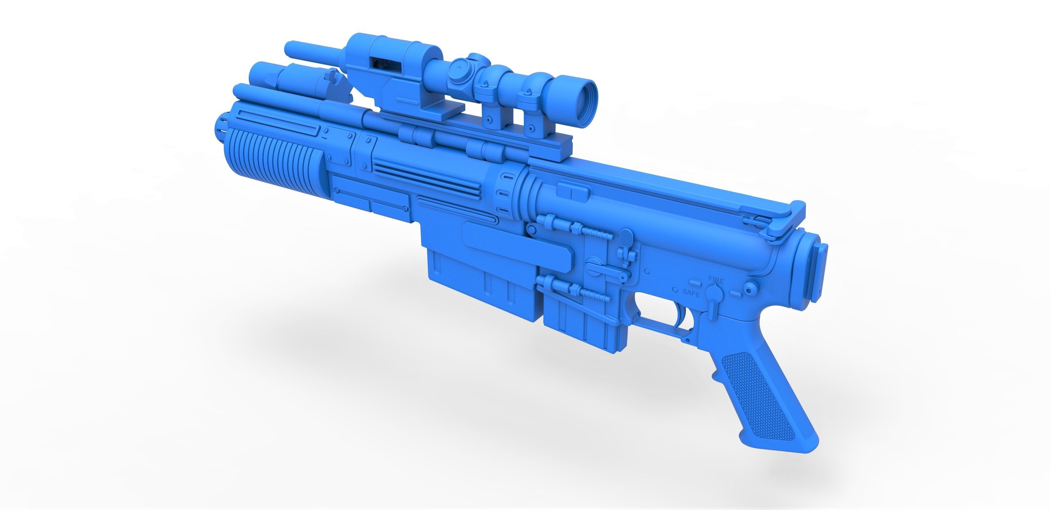 Blaster rifle A300 3D model_23