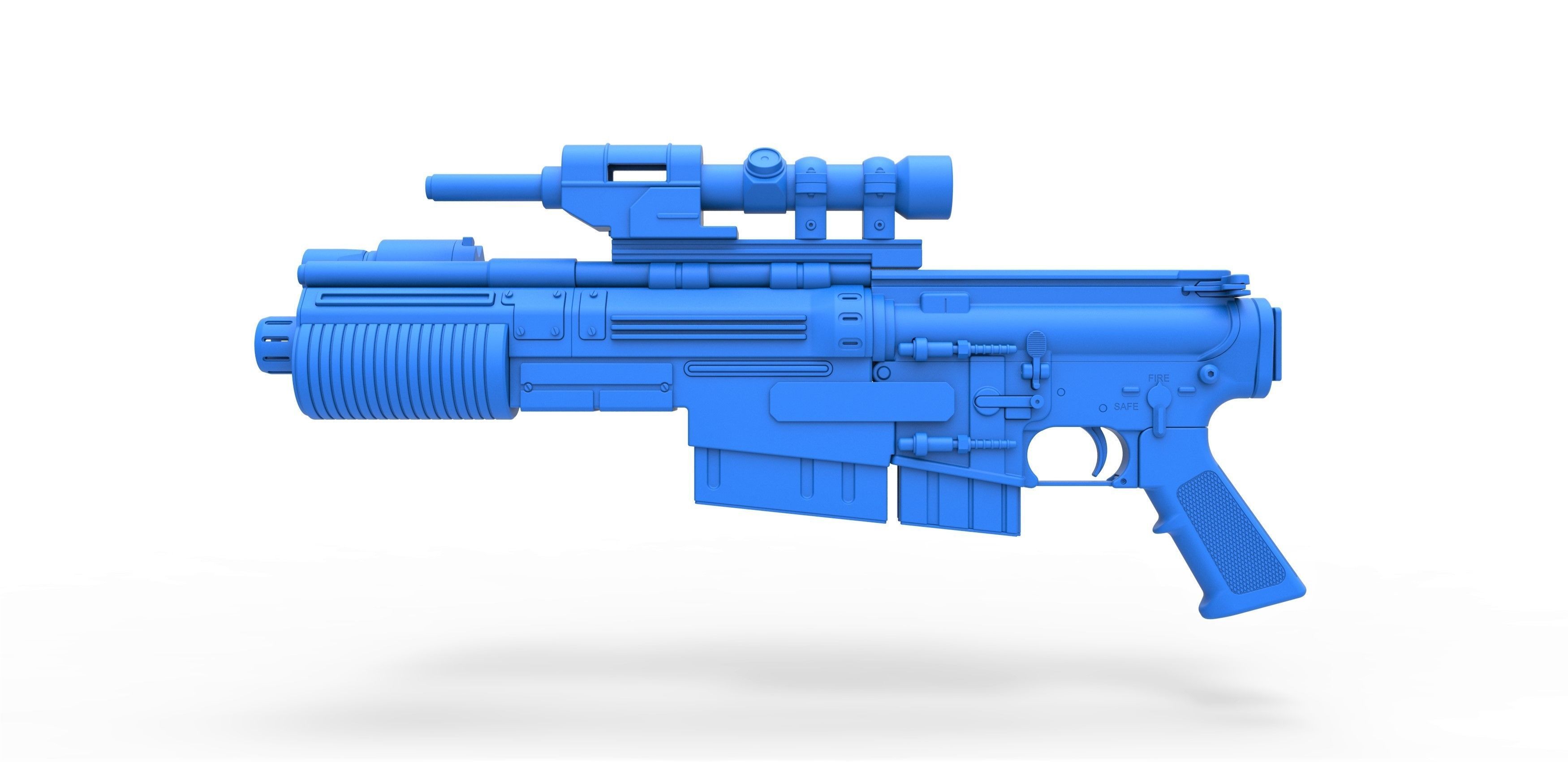 Blaster rifle A300 3D model_20