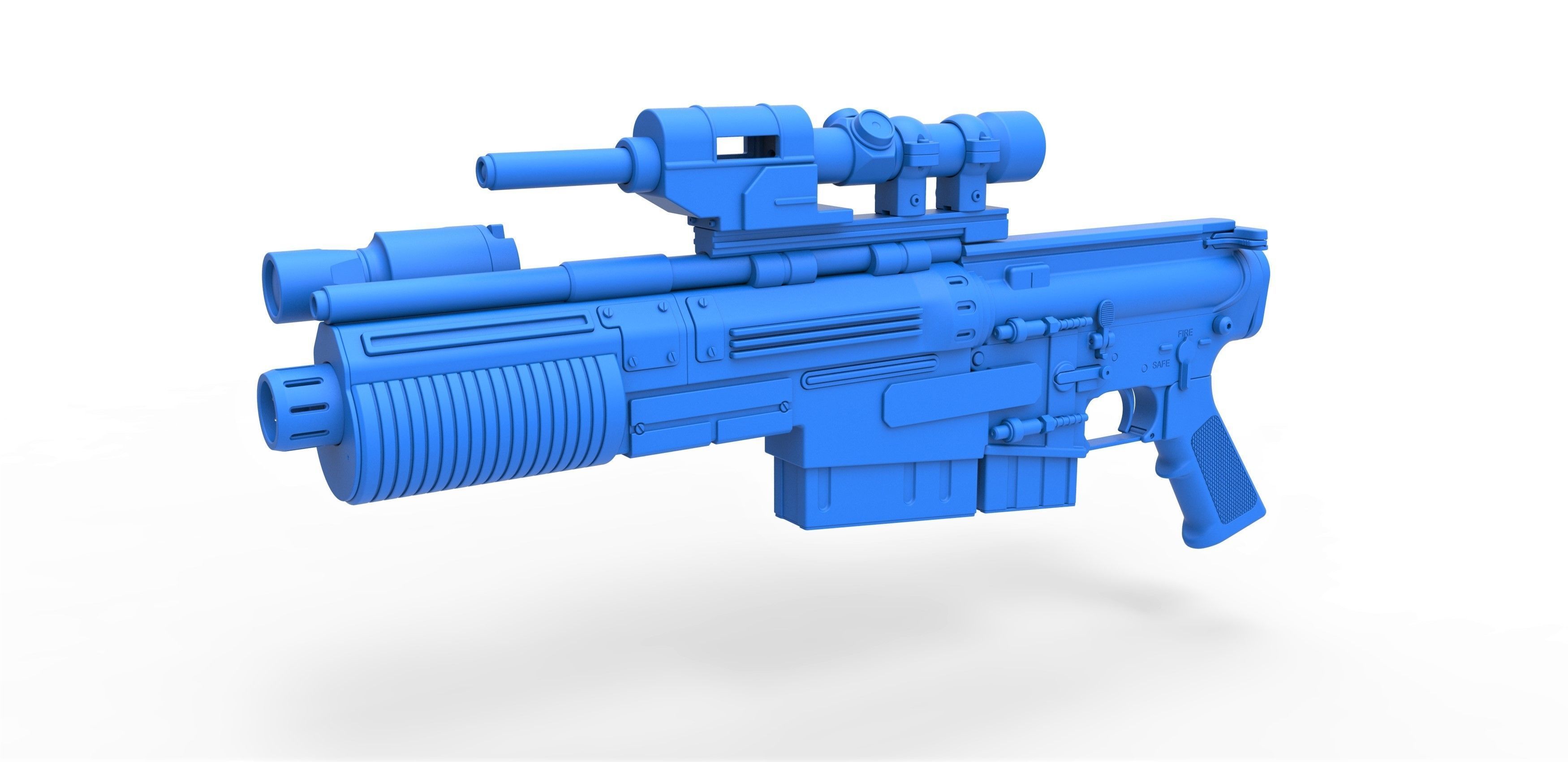 Blaster rifle A300 3D model_15
