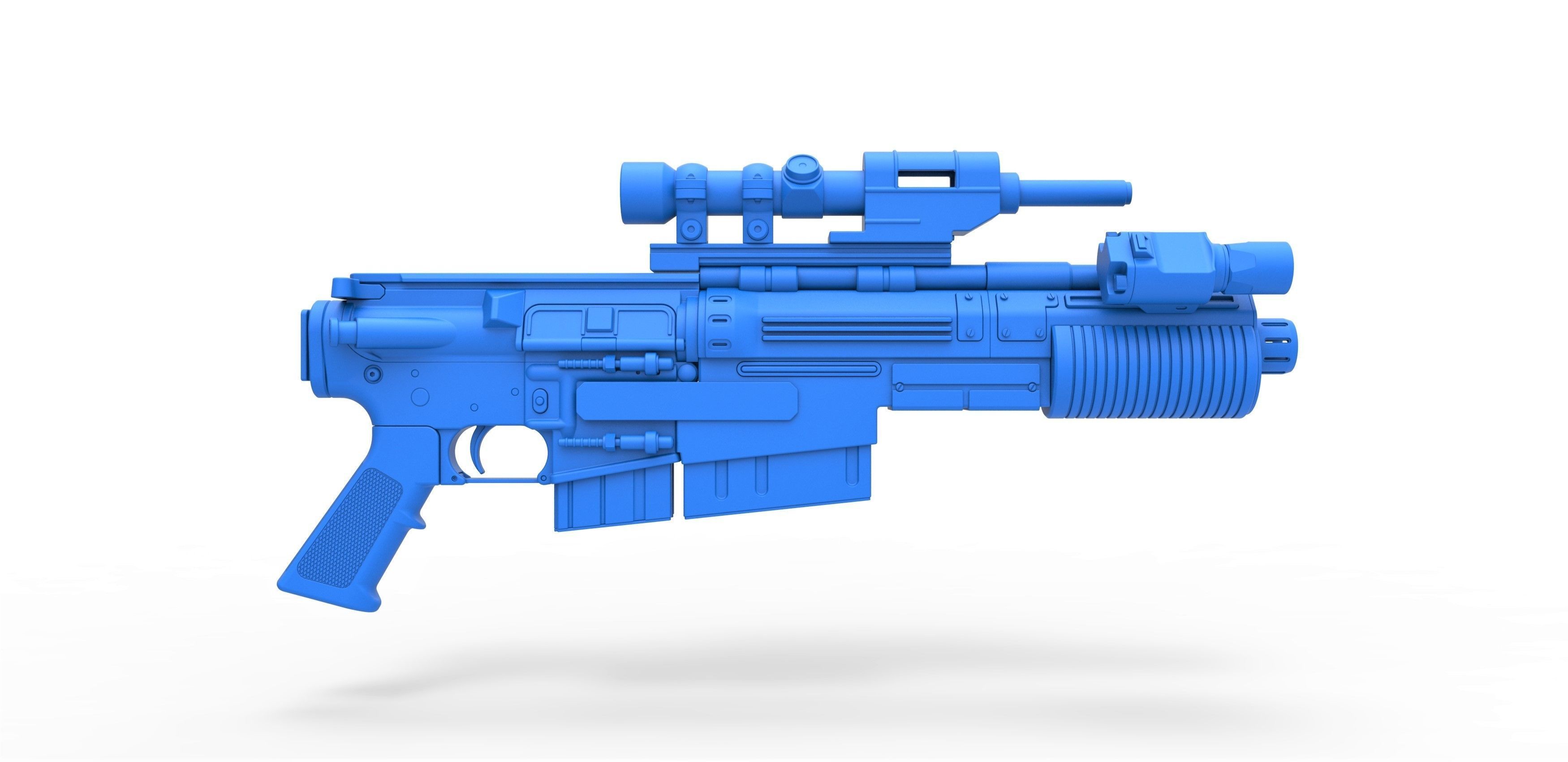 Blaster rifle A300 3D model_27
