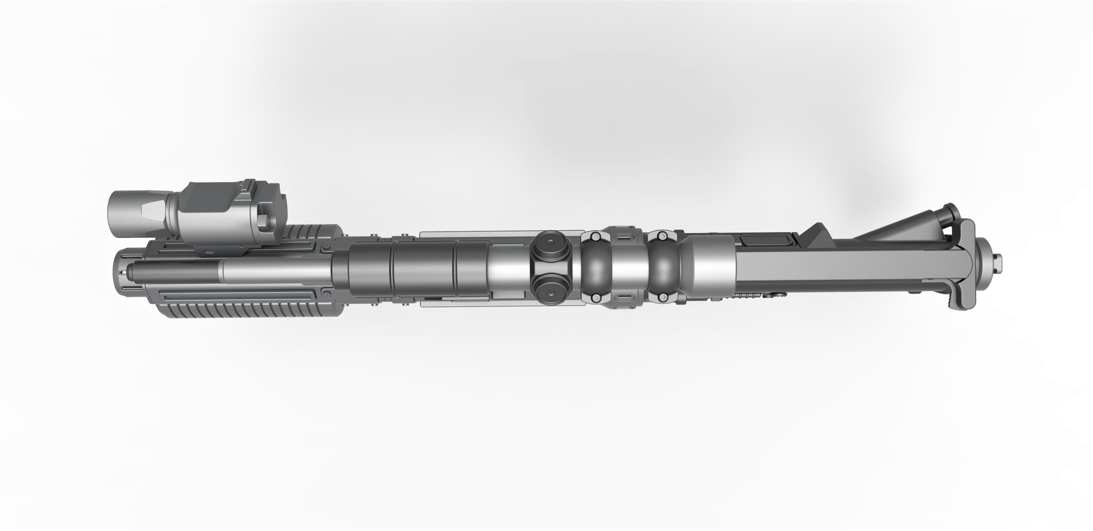 Blaster rifle A300 3D model_8