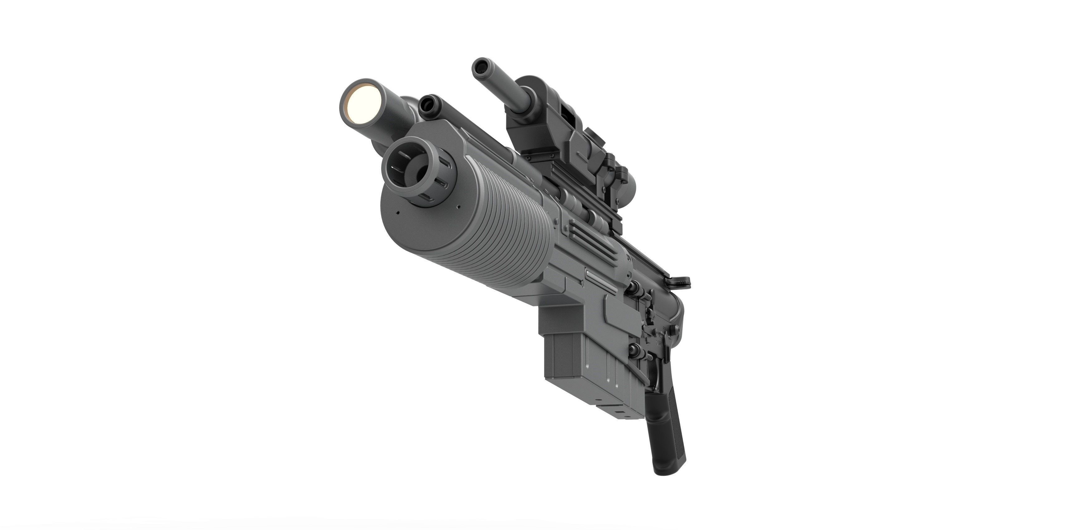 Blaster rifle A300 3D model_4