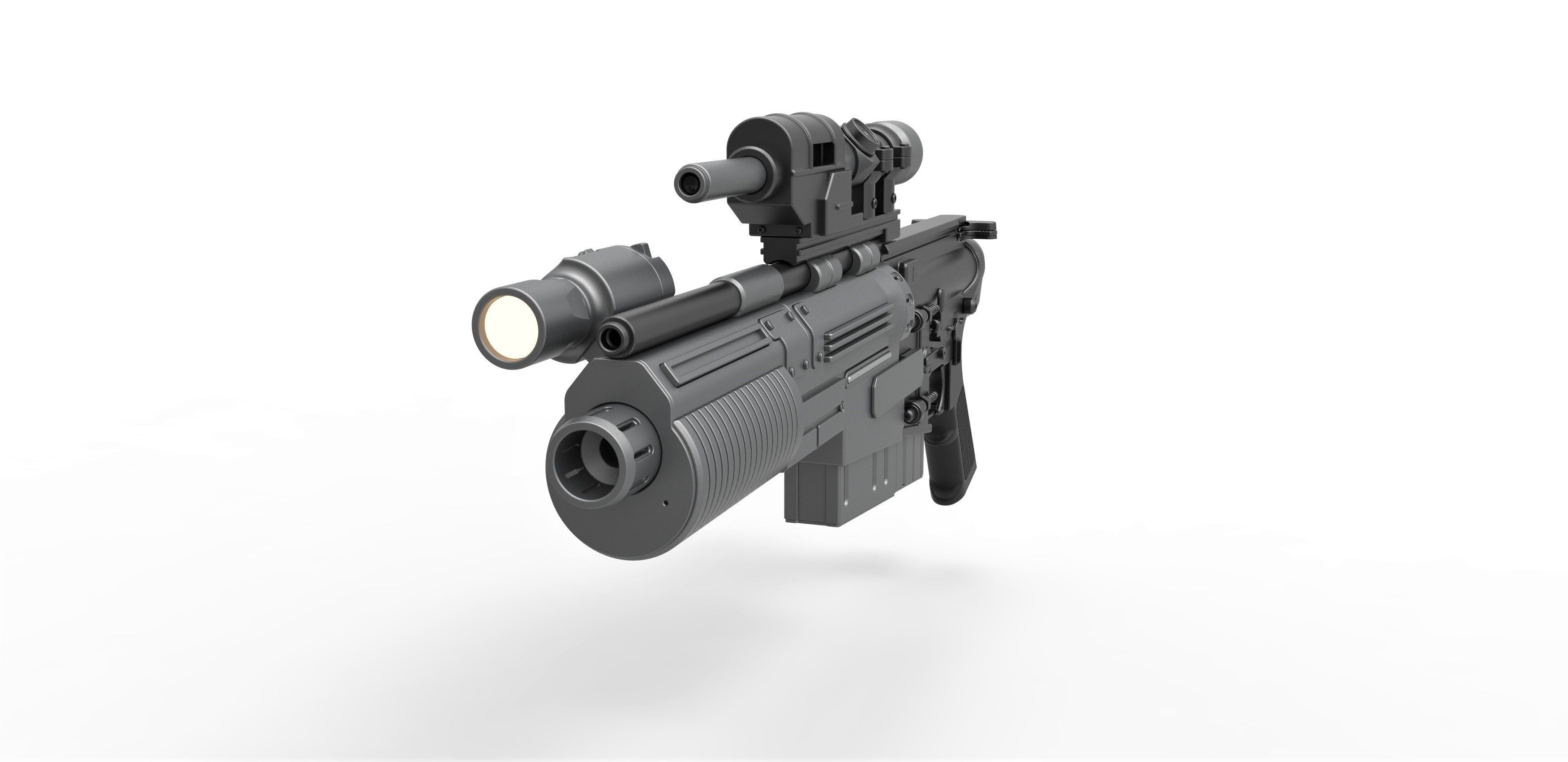 Blaster rifle A300 3D model_3