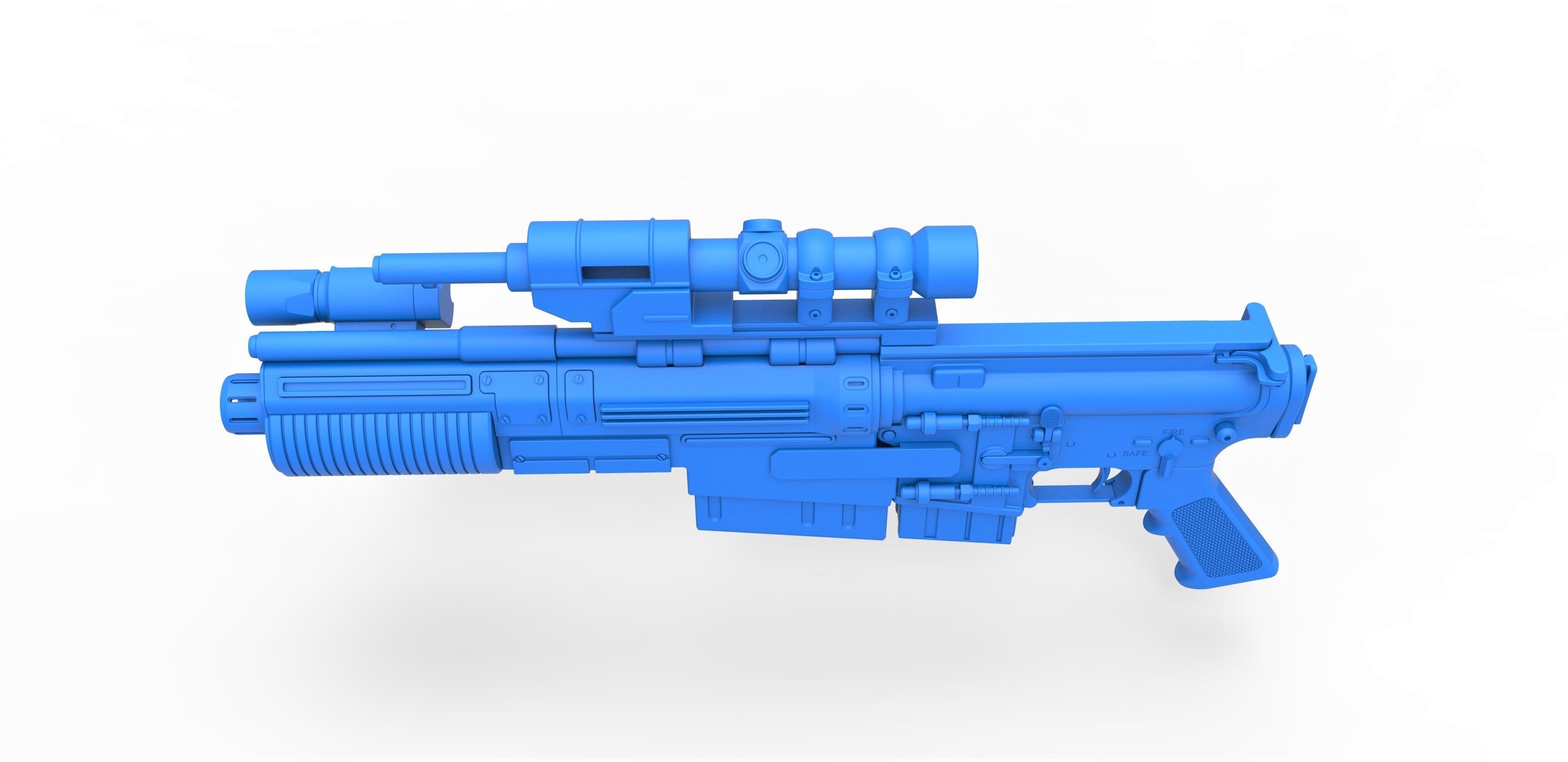 Blaster rifle A300 3D model_21