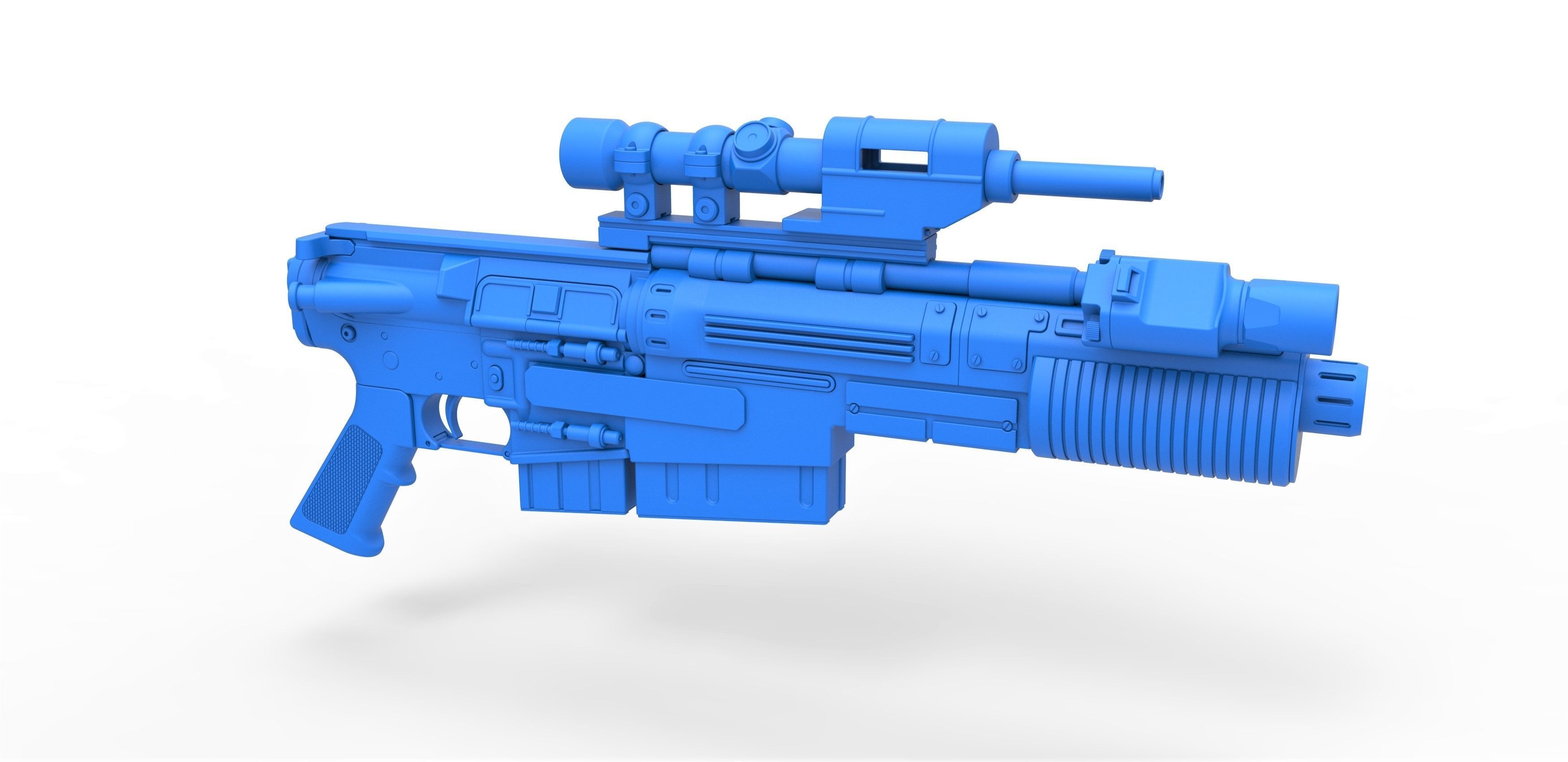 Blaster rifle A300 3D model_28