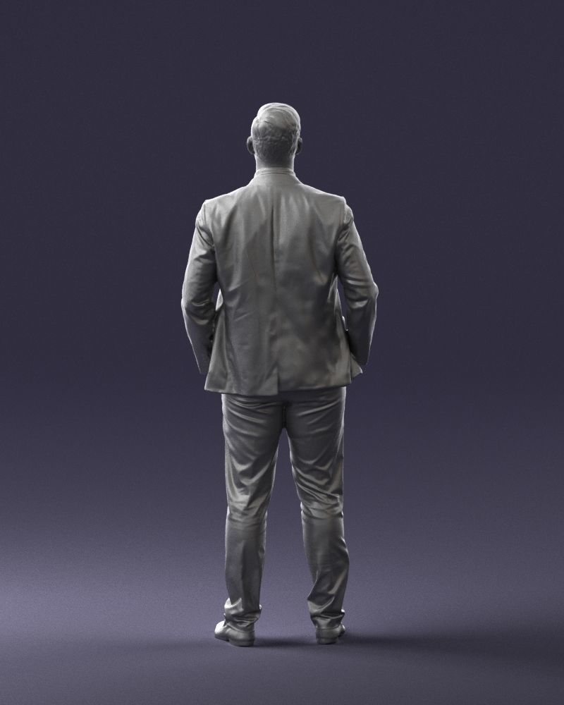 Man in suit and yellow tie 0489 3D model_19