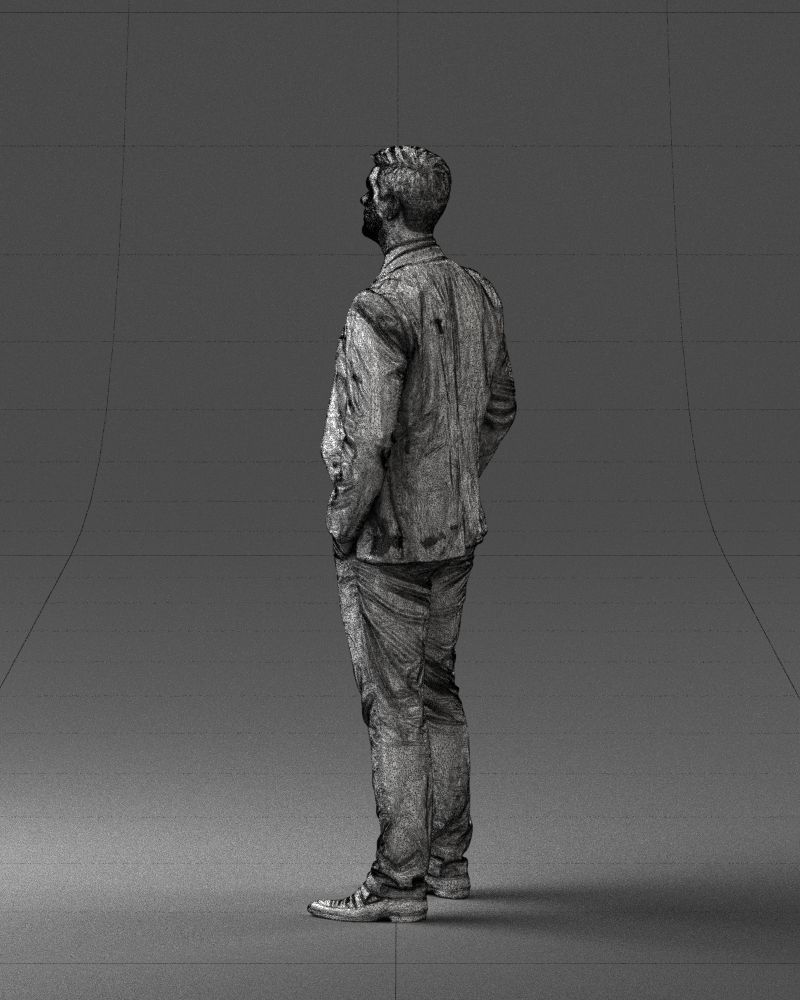 Man in suit and yellow tie 0489 3D model_14