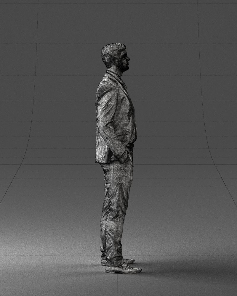 Man in suit and yellow tie 0489 3D model_29