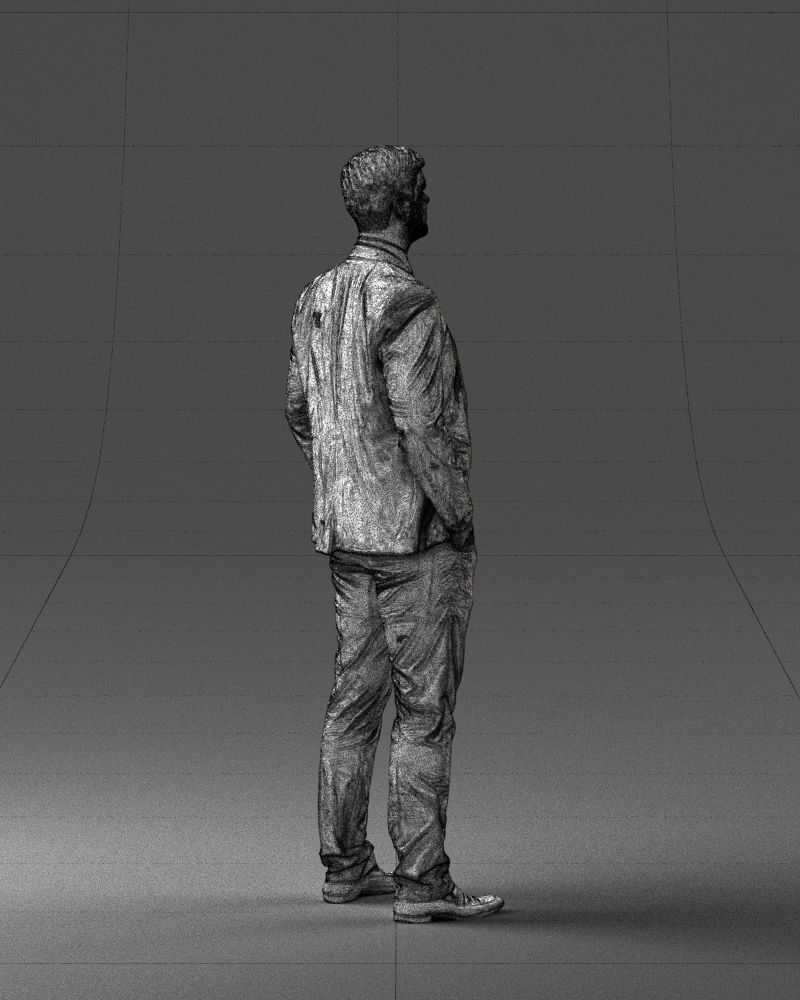 Man in suit and yellow tie 0489 3D model_26