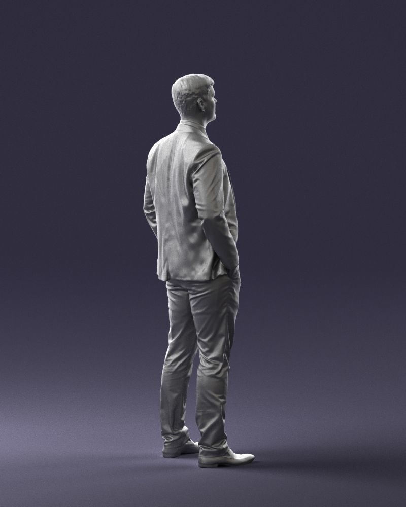 Man in suit and yellow tie 0489 3D model_25