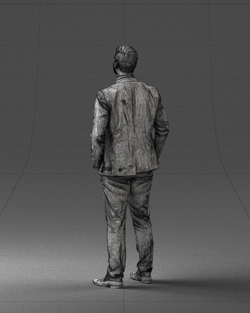 Man in suit and yellow tie 0489 3D model_17