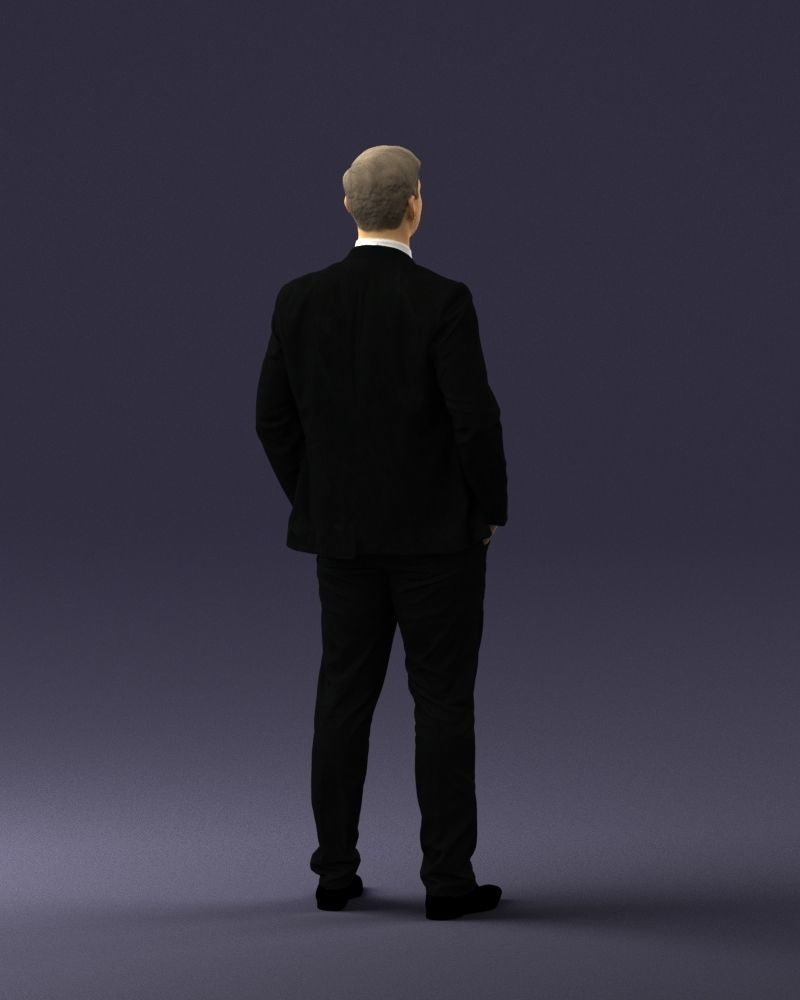 Man in suit and yellow tie 0489 3D model_21