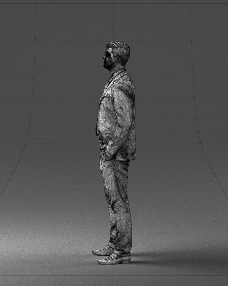 Man in suit and yellow tie 0489 3D model_11