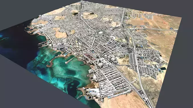 Cityscape Hurgada Egypt 3D model