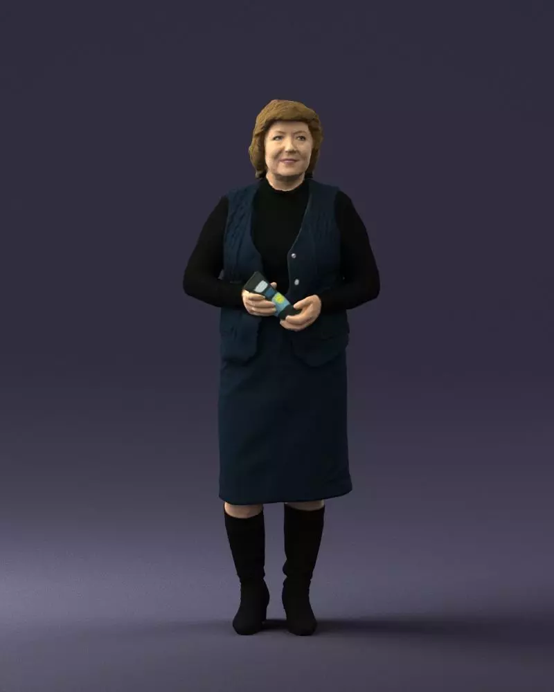 Grandmother vest sleeveless jacket 0495 3D Print Ready 3D print model