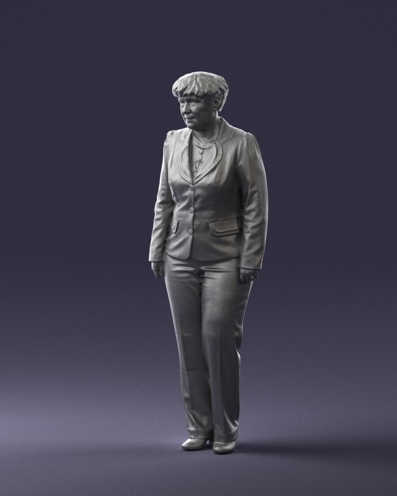 Lady pant suit 0499 3D model_4