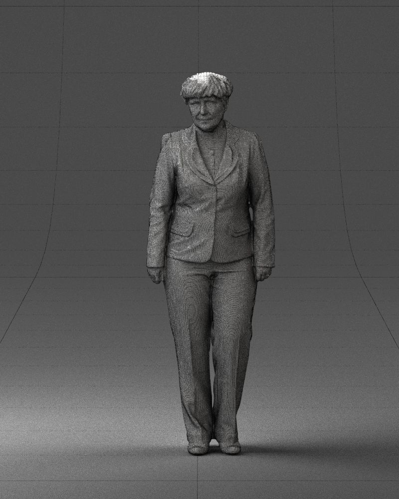 Lady pant suit 0499 3D model_2