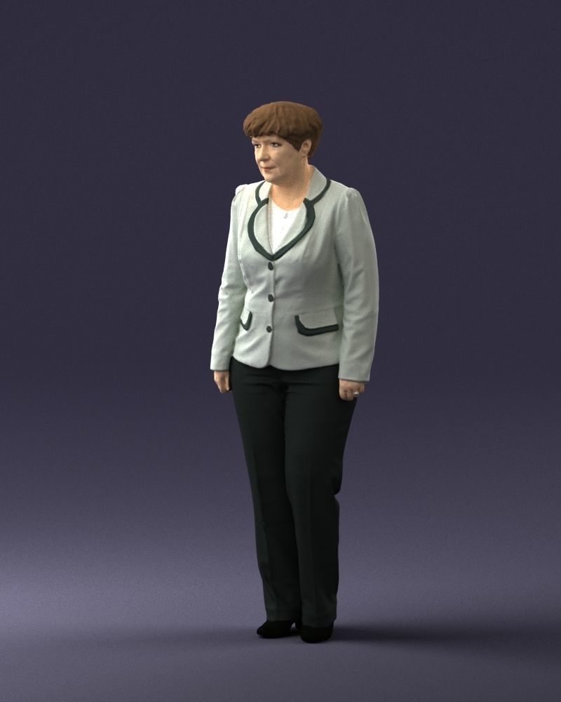 Lady pant suit 0499 3D model_3