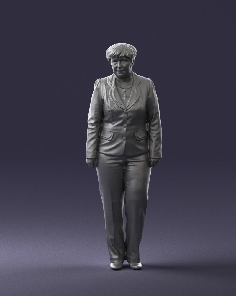 Lady pant suit 0499 3D model_1
