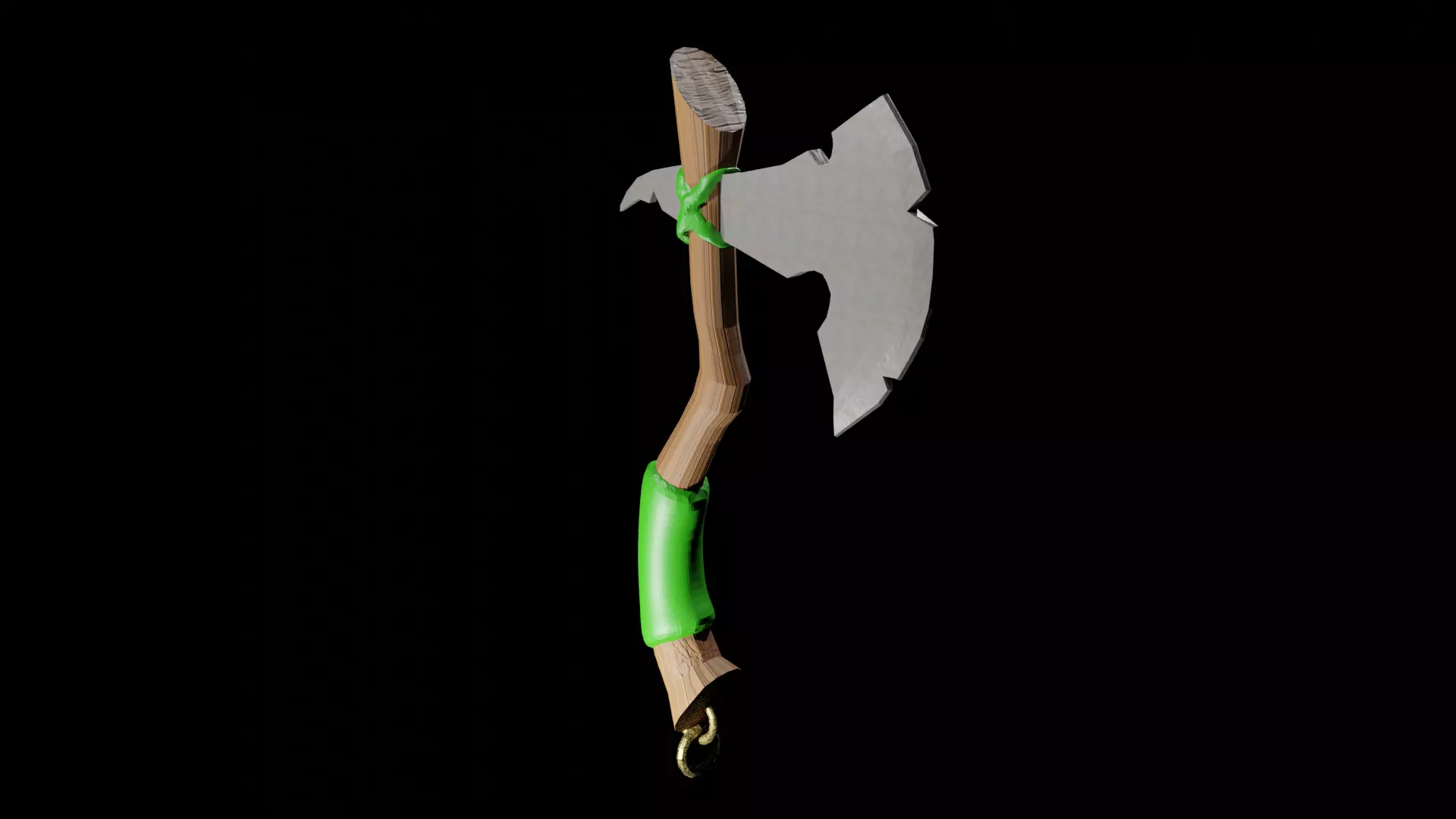 LOW POLY AXE Free low-poly 3D model_0