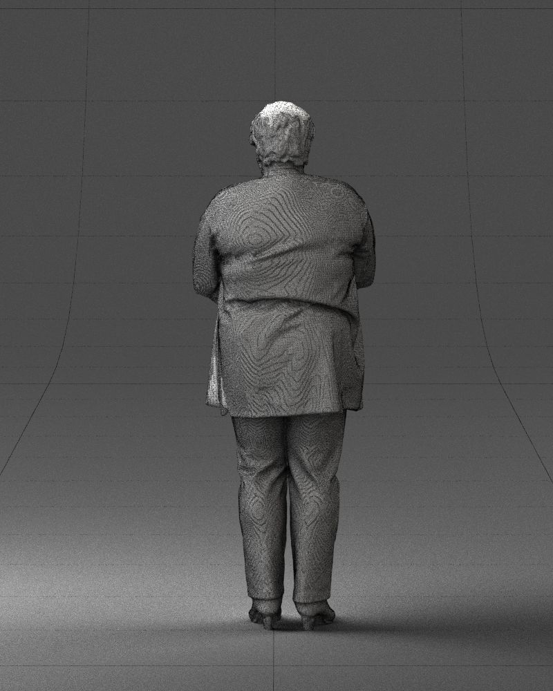 Plump lady colorful dress 0501 3D Print Ready 3D print model_20