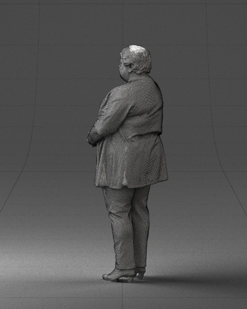 Plump lady colorful dress 0501 3D Print Ready 3D print model_14