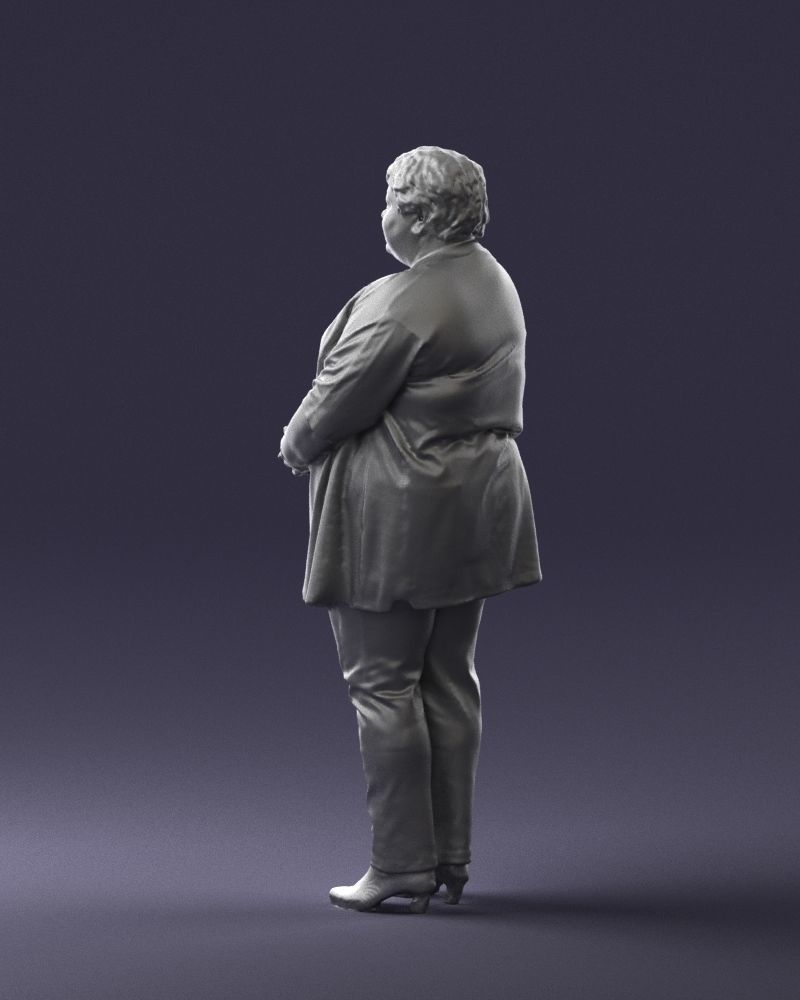 Plump lady colorful dress 0501 3D Print Ready 3D print model_13