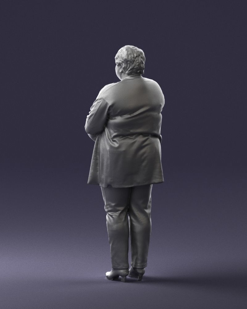 Plump lady colorful dress 0501 3D Print Ready 3D print model_16