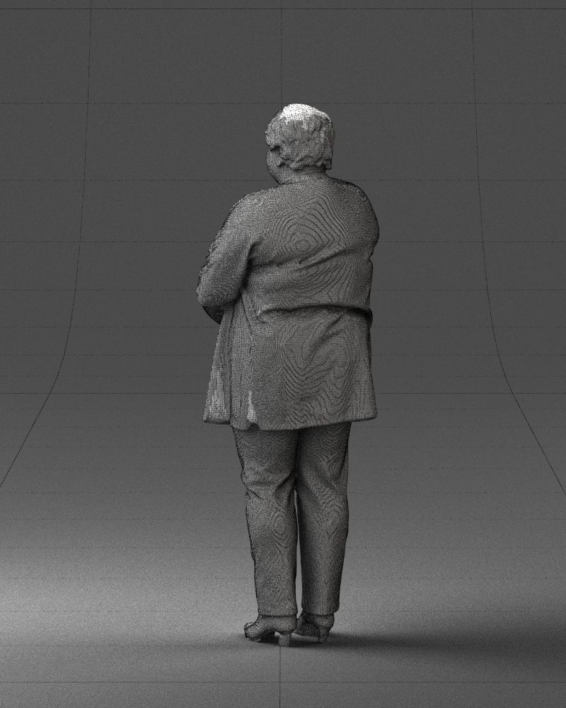 Plump lady colorful dress 0501 3D Print Ready 3D print model_17