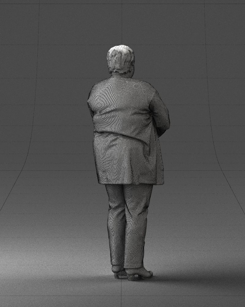 Plump lady colorful dress 0501 3D Print Ready 3D print model_23