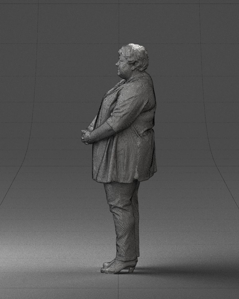 Plump lady colorful dress 0501 3D Print Ready 3D print model_11