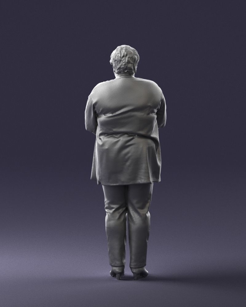 Plump lady colorful dress 0501 3D Print Ready 3D print model_19