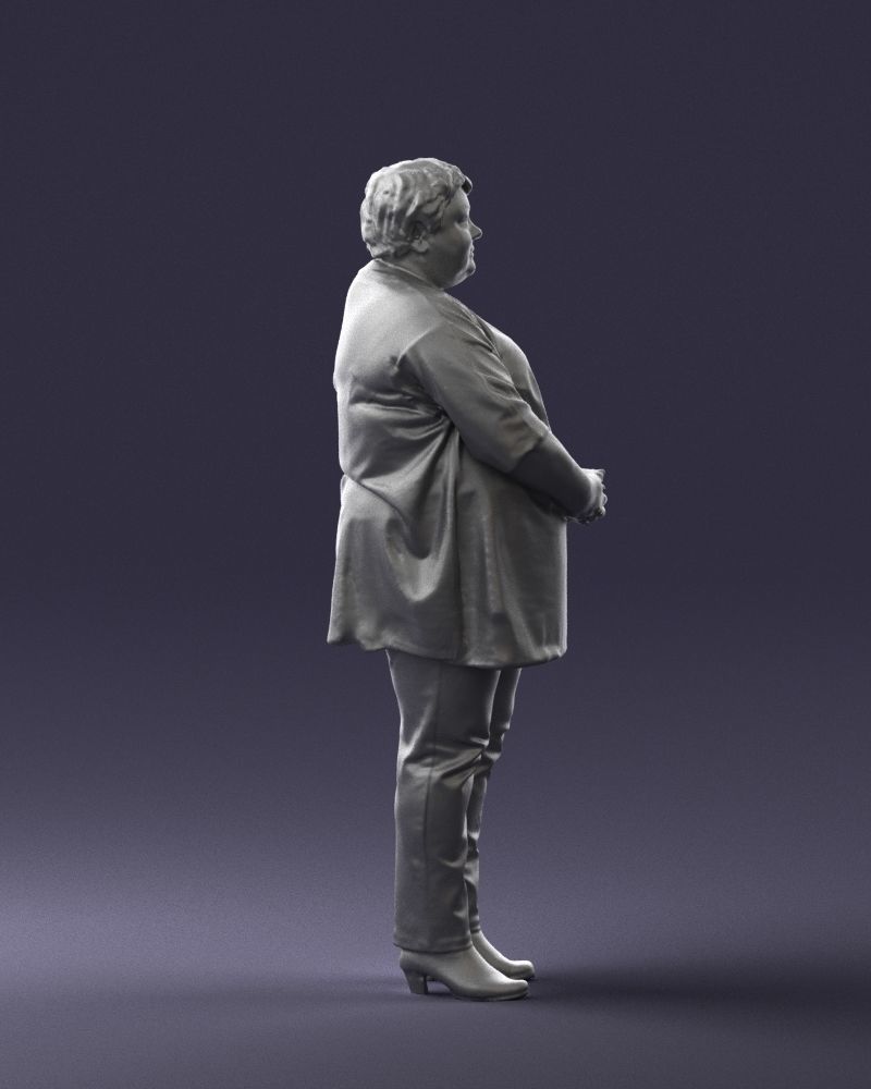 Plump lady colorful dress 0501 3D Print Ready 3D print model_28