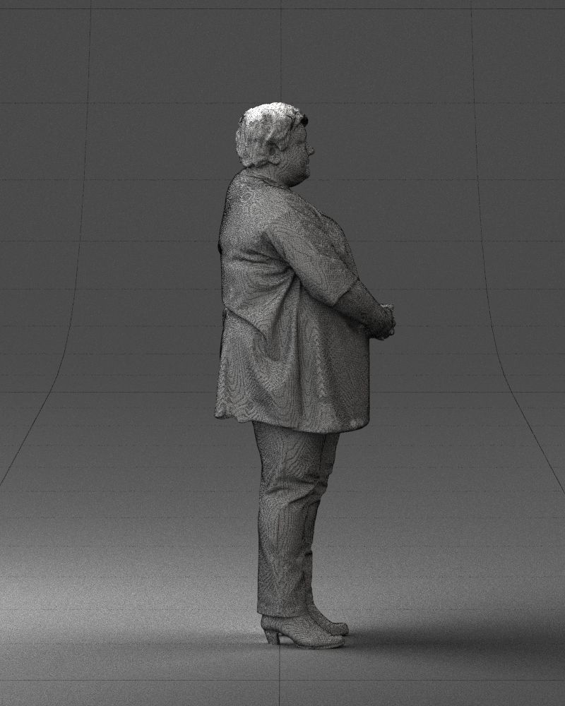 Plump lady colorful dress 0501 3D Print Ready 3D print model_29