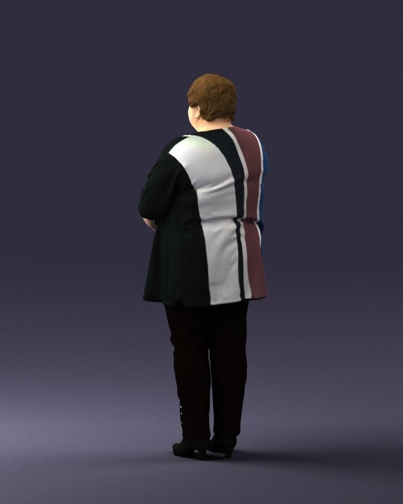 Plump lady colorful dress 0501 3D Print Ready 3D print model_15