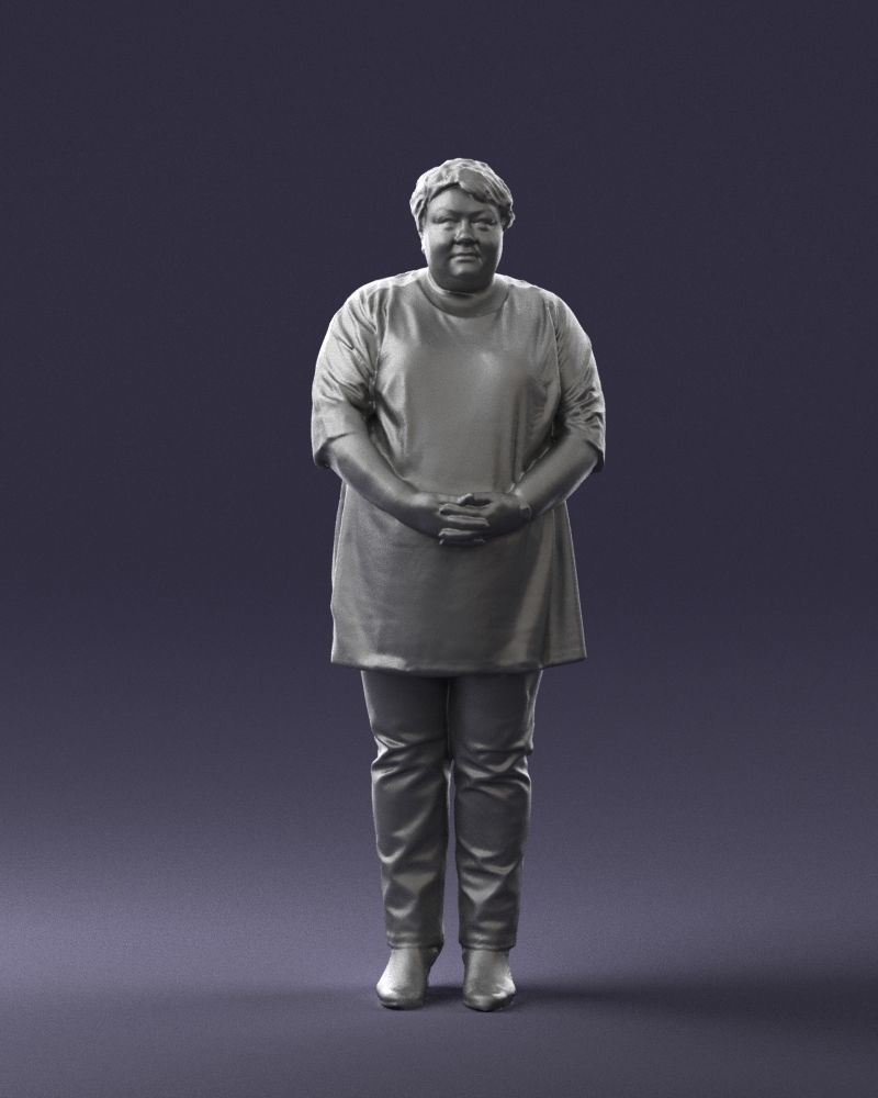 Plump lady colorful dress 0501 3D Print Ready 3D print model_37