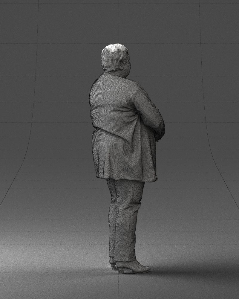 Plump lady colorful dress 0501 3D Print Ready 3D print model_26