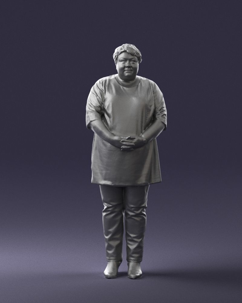 Plump lady colorful dress 0501 3D Print Ready 3D print model_1